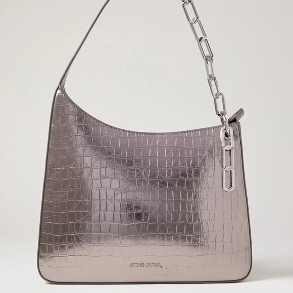 Stine Goya Lexie Shoulder Bag in Silver Metallic - Picture 2 of 12